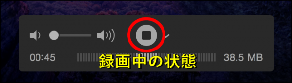 録画中の状態